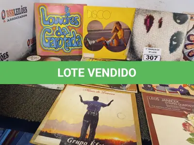 LOTE 307 - 01 LOTE COM VÁRIOS DISCOS DE VINIL. (NO ESTADO) ATENÇÃO! FAZER A VISITAÇÃO ANTES DE ARREMATAR, NÃO SABEMOS SE FUNCIONA. LEILÃO NÃO TEM GARANTIA E NEM DEVOLUÇÃO, SUJEITO A POSSÍVEIS AVARIAS VISÍVEIS/OCULTAS E/OU AUSÊNCIA DE COMPONENTES.