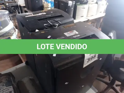 LOTE 398 - 02 FRAGMENTADORAS DE PAPEL. (NO ESTADO) ATENÇÃO! FAZER A VISITAÇÃO ANTES DE ARREMATAR, NÃO SABEMOS SE FUNCIONA. LEILÃO NÃO TEM GARANTIA E NEM DEVOLUÇÃO, SUJEITO A POSSÍVEIS AVARIAS VISÍVEIS/OCULTAS E/OU AUSÊNCIA DE COMPONENTES.