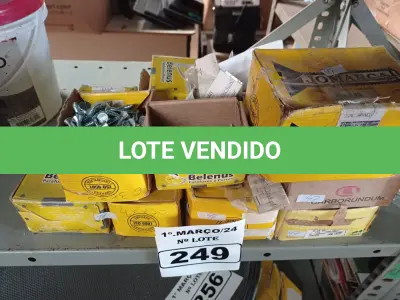 LOTE 249 - 01 LOTE COM GRANDE QUANTIDADE DE PARAFUSOS DIVERSOS. (NO ESTADO) ATENÇÃO! FAZER A VISITAÇÃO ANTES DE ARREMATAR, NÃO SABEMOS SE FUNCIONA. LEILÃO NÃO TEM GARANTIA E NEM DEVOLUÇÃO, SUJEITO A POSSÍVEIS AVARIAS VISÍVEIS/OCULTAS E/OU AUSÊNCIA DE COMPONENTES.