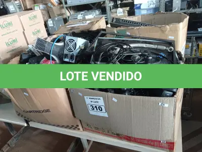LOTE 310 - 01 LOTE COM MATERIAIS DIVERSOS. (NO ESTADO) ATENÇÃO! FAZER A VISITAÇÃO ANTES DE ARREMATAR, NÃO SABEMOS SE FUNCIONA. LEILÃO NÃO TEM GARANTIA E NEM DEVOLUÇÃO, SUJEITO A POSSÍVEIS AVARIAS VISÍVEIS/OCULTAS E/OU AUSÊNCIA DE COMPONENTES.