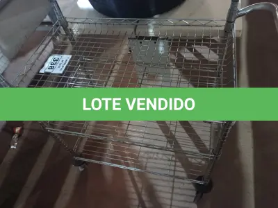 LOTE 338 - 01 CARRINHO PARA TRANSPORTE DE ALIMENTOS. (NO ESTADO) ATENÇÃO! FAZER A VISITAÇÃO ANTES DE ARREMATAR, NÃO SABEMOS SE FUNCIONA. LEILÃO NÃO TEM GARANTIA E NEM DEVOLUÇÃO, SUJEITO A POSSÍVEIS AVARIAS VISÍVEIS/OCULTAS E/OU AUSÊNCIA DE COMPONENTES.