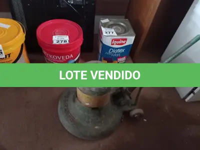 LOTE 276 - 01 ENCERADEIRA INDUSTRIAL MARCA BANDEIRANTE. (NO ESTADO) ATENÇÃO! FAZER A VISITAÇÃO ANTES DE ARREMATAR, NÃO SABEMOS SE FUNCIONA. LEILÃO NÃO TEM GARANTIA E NEM DEVOLUÇÃO, SUJEITO A POSSÍVEIS AVARIAS VISÍVEIS/OCULTAS E/OU AUSÊNCIA DE COMPONENTES.