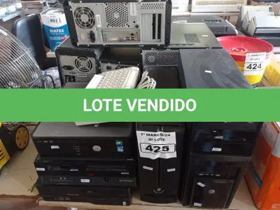 LOTE 425 - 11 CPU’S MARCAS E MODELOS DIVERSOS PARA RETIRADA DE PEÇAS. (NO ESTADO) ATENÇÃO! FAZER A VISITAÇÃO ANTES DE ARREMATAR, NÃO SABEMOS SE FUNCIONA. LEILÃO NÃO TEM GARANTIA E NEM DEVOLUÇÃO, SUJEITO A POSSÍVEIS AVARIAS VISÍVEIS/OCULTAS E/OU AUSÊNCIA DE COMPONENTES.