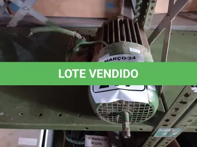 LOTE 217 - 01 MOTOR ELÉTRICO. (NO ESTADO) ATENÇÃO! FAZER A VISITAÇÃO ANTES DE ARREMATAR, NÃO SABEMOS SE FUNCIONA. LEILÃO NÃO TEM GARANTIA E NEM DEVOLUÇÃO, SUJEITO A POSSÍVEIS AVARIAS VISÍVEIS/OCULTAS E/OU AUSÊNCIA DE COMPONENTES.