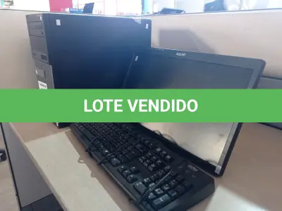 LOTE 529 - 01 CPU’S, 01 MONITOR E 01 TECLADO. (NO ESTADO) ATENÇÃO! FAZER A VISITAÇÃO ANTES DE ARREMATAR, NÃO SABEMOS SE FUNCIONA. LEILÃO NÃO TEM GARANTIA E NEM DEVOLUÇÃO, SUJEITO A POSSÍVEIS AVARIAS VISÍVEIS/OCULTAS E/OU AUSÊNCIA DE COMPONENTES.