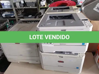 LOTE 306 - 05 IMPRESSORAS MARCAS E MODELOS DIVERSOS PARA RETIRADA DE PEÇAS. (NO ESTADO) ATENÇÃO! FAZER A VISITAÇÃO ANTES DE ARREMATAR, NÃO SABEMOS SE FUNCIONA. LEILÃO NÃO TEM GARANTIA E NEM DEVOLUÇÃO, SUJEITO A POSSÍVEIS AVARIAS VISÍVEIS/OCULTAS E/OU AUSÊNCIA DE COMPONENTES.