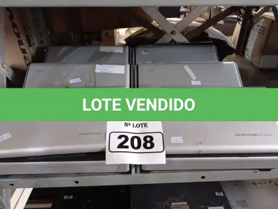LOTE 208 - 06 SCANNER MARCAS FUJITSU. (NO ESTADO) ATENÇÃO! FAZER A VISITAÇÃO ANTES DE ARREMATAR, NÃO SABEMOS SE FUNCIONA. LEILÃO NÃO TEM GARANTIA E NEM DEVOLUÇÃO, SUJEITO A POSSÍVEIS AVARIAS VISÍVEIS/OCULTAS E/OU AUSÊNCIA DE COMPONENTES.