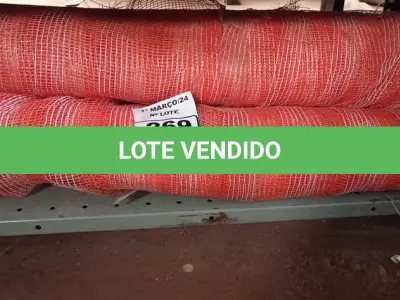 LOTE 269 - 03 ROLOS DE TELA DE PROTEÇÃO PARA OBRAS. (NO ESTADO) ATENÇÃO! FAZER A VISITAÇÃO ANTES DE ARREMATAR, NÃO SABEMOS SE FUNCIONA. LEILÃO NÃO TEM GARANTIA E NEM DEVOLUÇÃO, SUJEITO A POSSÍVEIS AVARIAS VISÍVEIS/OCULTAS E/OU AUSÊNCIA DE COMPONENTES.