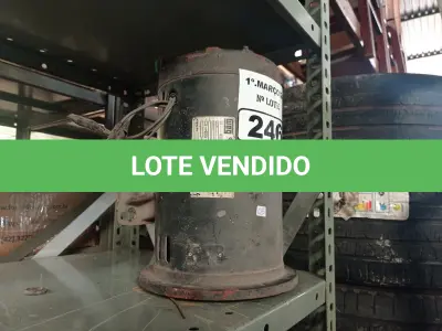 LOTE 246 - 01 MOTOR ELÉTRICO. (NO ESTADO) ATENÇÃO! FAZER A VISITAÇÃO ANTES DE ARREMATAR, NÃO SABEMOS SE FUNCIONA. LEILÃO NÃO TEM GARANTIA E NEM DEVOLUÇÃO, SUJEITO A POSSÍVEIS AVARIAS VISÍVEIS/OCULTAS E/OU AUSÊNCIA DE COMPONENTES.