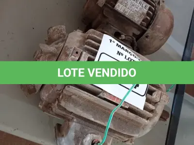 LOTE 494 - 02 MOTORES ELETRICOS. (NO ESTADO) ATENÇÃO! FAZER A VISITAÇÃO ANTES DE ARREMATAR, NÃO SABEMOS SE FUNCIONA. LEILÃO NÃO TEM GARANTIA E NEM DEVOLUÇÃO, SUJEITO A POSSÍVEIS AVARIAS VISÍVEIS/OCULTAS E/OU AUSÊNCIA DE COMPONENTES.