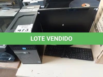 LOTE 473 - 01 CPU’S, 01 MONITOR E 01 TECLADO. (NO ESTADO) ATENÇÃO! FAZER A VISITAÇÃO ANTES DE ARREMATAR, NÃO SABEMOS SE FUNCIONA. LEILÃO NÃO TEM GARANTIA E NEM DEVOLUÇÃO, SUJEITO A POSSÍVEIS AVARIAS VISÍVEIS/OCULTAS E/OU AUSÊNCIA DE COMPONENTES.