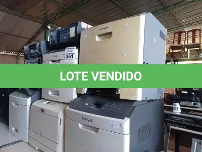 LOTE 361 - 05 IMPRESSORAS E 04 CPU’S MARCAS E MODELOS DIVERSOS. (NO ESTADO) ATENÇÃO! FAZER A VISITAÇÃO ANTES DE ARREMATAR, NÃO SABEMOS SE FUNCIONA. LEILÃO NÃO TEM GARANTIA E NEM DEVOLUÇÃO, SUJEITO A POSSÍVEIS AVARIAS VISÍVEIS/OCULTAS E/OU AUSÊNCIA DE COMPONENTES.