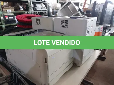 LOTE 306 - 05 IMPRESSORAS MARCAS E MODELOS DIVERSOS PARA RETIRADA DE PEÇAS. (NO ESTADO) ATENÇÃO! FAZER A VISITAÇÃO ANTES DE ARREMATAR, NÃO SABEMOS SE FUNCIONA. LEILÃO NÃO TEM GARANTIA E NEM DEVOLUÇÃO, SUJEITO A POSSÍVEIS AVARIAS VISÍVEIS/OCULTAS E/OU AUSÊNCIA DE COMPONENTES.