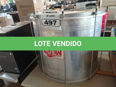 LOTE 497 - 01 INSTRUMENTO MUSICAL “SURDO”. (NO ESTADO) ATENÇÃO! FAZER A VISITAÇÃO ANTES DE ARREMATAR, NÃO SABEMOS SE FUNCIONA. LEILÃO NÃO TEM GARANTIA E NEM DEVOLUÇÃO, SUJEITO A POSSÍVEIS AVARIAS VISÍVEIS/OCULTAS E/OU AUSÊNCIA DE COMPONENTES.