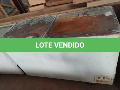 LOTE 265 - 01 FREEZER HORIZONTAL 02 TAMPAS 220V. (NO ESTADO) ATENÇÃO! FAZER A VISITAÇÃO ANTES DE ARREMATAR, NÃO SABEMOS SE FUNCIONA. LEILÃO NÃO TEM GARANTIA E NEM DEVOLUÇÃO, SUJEITO A POSSÍVEIS AVARIAS VISÍVEIS/OCULTAS E/OU AUSÊNCIA DE COMPONENTES.