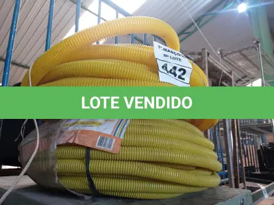LOTE 442 - 02 ROLOS DE MANGUEIRA CORRUGADA. (NO ESTADO) ATENÇÃO! FAZER A VISITAÇÃO ANTES DE ARREMATAR, NÃO SABEMOS SE FUNCIONA. LEILÃO NÃO TEM GARANTIA E NEM DEVOLUÇÃO, SUJEITO A POSSÍVEIS AVARIAS VISÍVEIS/OCULTAS E/OU AUSÊNCIA DE COMPONENTES.