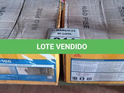 LOTE 244 - 02 CAIXAS DE SIKA TOP-100, REVESTIMENTO IMPERMEABILIZANTE SEMI-FLEXIVEL 18KG. (NO ESTADO) ATENÇÃO! FAZER A VISITAÇÃO ANTES DE ARREMATAR, NÃO SABEMOS SE FUNCIONA. LEILÃO NÃO TEM GARANTIA E NEM DEVOLUÇÃO, SUJEITO A POSSÍVEIS AVARIAS VISÍVEIS/OCULTAS E/OU AUSÊNCIA DE COMPONENTES.