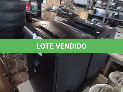 LOTE 339 - 02 FRAGMENTADORAS DE PAPEL. (NO ESTADO) ATENÇÃO! FAZER A VISITAÇÃO ANTES DE ARREMATAR, NÃO SABEMOS SE FUNCIONA. LEILÃO NÃO TEM GARANTIA E NEM DEVOLUÇÃO, SUJEITO A POSSÍVEIS AVARIAS VISÍVEIS/OCULTAS E/OU AUSÊNCIA DE COMPONENTES.