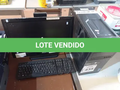 LOTE 435 - 01 CPU’S, 01 MONITOR E 01 TECLADO. (NO ESTADO) ATENÇÃO! FAZER A VISITAÇÃO ANTES DE ARREMATAR, NÃO SABEMOS SE FUNCIONA. LEILÃO NÃO TEM GARANTIA E NEM DEVOLUÇÃO, SUJEITO A POSSÍVEIS AVARIAS VISÍVEIS/OCULTAS E/OU AUSÊNCIA DE COMPONENTES.