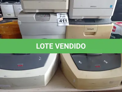 LOTE 411 - 06 IMPRESSORAS E 01 SCANNER MARCAS E MODELOS DIVERSOS. (NO ESTADO) ATENÇÃO! FAZER A VISITAÇÃO ANTES DE ARREMATAR, NÃO SABEMOS SE FUNCIONA. LEILÃO NÃO TEM GARANTIA E NEM DEVOLUÇÃO, SUJEITO A POSSÍVEIS AVARIAS VISÍVEIS/OCULTAS E/OU AUSÊNCIA DE COMPONENTES.