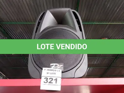 LOTE 321 - 01 CAIXA DE SOM PZ PROPASSIVE PX-12. (NO ESTADO) ATENÇÃO! FAZER A VISITAÇÃO ANTES DE ARREMATAR, NÃO SABEMOS SE FUNCIONA. LEILÃO NÃO TEM GARANTIA E NEM DEVOLUÇÃO, SUJEITO A POSSÍVEIS AVARIAS VISÍVEIS/OCULTAS E/OU AUSÊNCIA DE COMPONENTES.