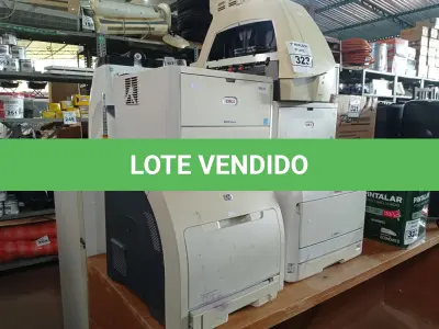 LOTE 323 - 05 IMPRESSORAS MARCAS E MODELOS DIVERSOS PARA RETIRADA DE PEÇAS. (NO ESTADO) ATENÇÃO! FAZER A VISITAÇÃO ANTES DE ARREMATAR, NÃO SABEMOS SE FUNCIONA. LEILÃO NÃO TEM GARANTIA E NEM DEVOLUÇÃO, SUJEITO A POSSÍVEIS AVARIAS VISÍVEIS/OCULTAS E/OU AUSÊNCIA DE COMPONENTES.