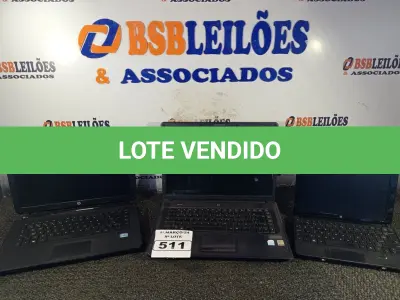 LOTE 511 - 03 NOTEBOOKS PARA RETIRADA DE PEÇAS. (NO ESTADO) ATENÇÃO! FAZER A VISITAÇÃO ANTES DE ARREMATAR, NÃO SABEMOS SE FUNCIONA. LEILÃO NÃO TEM GARANTIA E NEM DEVOLUÇÃO, SUJEITO A POSSÍVEIS AVARIAS VISÍVEIS/OCULTAS E/OU AUSÊNCIA DE COMPONENTES.