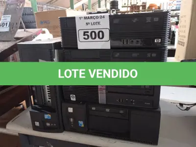 LOTE 500 - 05 CPUS MARCAS E MODELOS DIVERSOS PARA RETIRADA DE PEÇAS. (NO ESTADO) ATENÇÃO! FAZER A VISITAÇÃO ANTES DE ARREMATAR, NÃO SABEMOS SE FUNCIONA. LEILÃO NÃO TEM GARANTIA E NEM DEVOLUÇÃO, SUJEITO A POSSÍVEIS AVARIAS VISÍVEIS/OCULTAS E/OU AUSÊNCIA DE COMPONENTES.