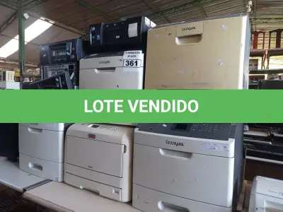 LOTE 361 - 05 IMPRESSORAS E 04 CPU’S MARCAS E MODELOS DIVERSOS. (NO ESTADO) ATENÇÃO! FAZER A VISITAÇÃO ANTES DE ARREMATAR, NÃO SABEMOS SE FUNCIONA. LEILÃO NÃO TEM GARANTIA E NEM DEVOLUÇÃO, SUJEITO A POSSÍVEIS AVARIAS VISÍVEIS/OCULTAS E/OU AUSÊNCIA DE COMPONENTES.