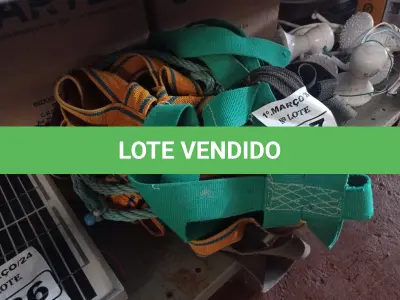 LOTE 237 - 05 CINTOS DE SEGURANÇA NO TRABALHO. (NO ESTADO) ATENÇÃO! FAZER A VISITAÇÃO ANTES DE ARREMATAR, NÃO SABEMOS SE FUNCIONA. LEILÃO NÃO TEM GARANTIA E NEM DEVOLUÇÃO, SUJEITO A POSSÍVEIS AVARIAS VISÍVEIS/OCULTAS E/OU AUSÊNCIA DE COMPONENTES.