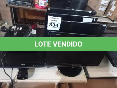 LOTE 334 - 07 MONITORES MARCAS E MODELOS DIVERSOS PARA RETIRADA DE PEÇAS. (NO ESTADO) ATENÇÃO! FAZER A VISITAÇÃO ANTES DE ARREMATAR, NÃO SABEMOS SE FUNCIONA. LEILÃO NÃO TEM GARANTIA E NEM DEVOLUÇÃO, SUJEITO A POSSÍVEIS AVARIAS VISÍVEIS/OCULTAS E/OU AUSÊNCIA DE COMPONENTES.