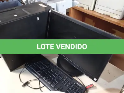 LOTE 327 - 01 CPU, 01 MONITOR E 01 TECLADO. (NO ESTADO) ATENÇÃO! FAZER A VISITAÇÃO ANTES DE ARREMATAR, NÃO SABEMOS SE FUNCIONA. LEILÃO NÃO TEM GARANTIA E NEM DEVOLUÇÃO, SUJEITO A POSSÍVEIS AVARIAS VISÍVEIS/OCULTAS E/OU AUSÊNCIA DE COMPONENTES.