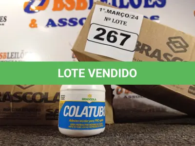 LOTE 267 - 02 CAIXAS COM COLA TUBO ST. (NO ESTADO) ATENÇÃO! FAZER A VISITAÇÃO ANTES DE ARREMATAR, NÃO SABEMOS SE FUNCIONA. LEILÃO NÃO TEM GARANTIA E NEM DEVOLUÇÃO, SUJEITO A POSSÍVEIS AVARIAS VISÍVEIS/OCULTAS E/OU AUSÊNCIA DE COMPONENTES.
