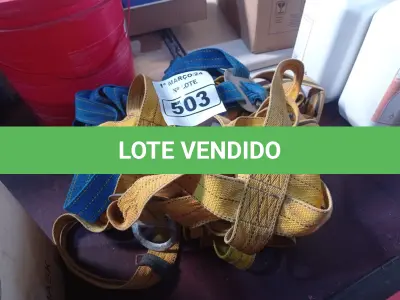 LOTE 503 - 05 CINTAS DE SEGURANÇA. (NO ESTADO) ATENÇÃO! FAZER A VISITAÇÃO ANTES DE ARREMATAR, NÃO SABEMOS SE FUNCIONA. LEILÃO NÃO TEM GARANTIA E NEM DEVOLUÇÃO, SUJEITO A POSSÍVEIS AVARIAS VISÍVEIS/OCULTAS E/OU AUSÊNCIA DE COMPONENTES.