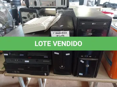 LOTE 425 - 11 CPU’S MARCAS E MODELOS DIVERSOS PARA RETIRADA DE PEÇAS. (NO ESTADO) ATENÇÃO! FAZER A VISITAÇÃO ANTES DE ARREMATAR, NÃO SABEMOS SE FUNCIONA. LEILÃO NÃO TEM GARANTIA E NEM DEVOLUÇÃO, SUJEITO A POSSÍVEIS AVARIAS VISÍVEIS/OCULTAS E/OU AUSÊNCIA DE COMPONENTES.