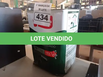 LOTE 434 - 01 LATA DE TINTA IQUINE PINTALAR FOSCO AVELUDADO 18L COR PÊSSEGO. (NO ESTADO) ATENÇÃO! FAZER A VISITAÇÃO ANTES DE ARREMATAR, NÃO SABEMOS SE FUNCIONA. LEILÃO NÃO TEM GARANTIA E NEM DEVOLUÇÃO, SUJEITO A POSSÍVEIS AVARIAS VISÍVEIS/OCULTAS E/OU AUSÊNCIA DE COMPONENTES.