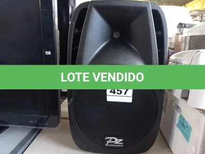 LOTE 457 - 01 CAIXA DE SOM PZ PROPASSIVE PX-12. (NO ESTADO) ATENÇÃO! FAZER A VISITAÇÃO ANTES DE ARREMATAR, NÃO SABEMOS SE FUNCIONA. LEILÃO NÃO TEM GARANTIA E NEM DEVOLUÇÃO, SUJEITO A POSSÍVEIS AVARIAS VISÍVEIS/OCULTAS E/OU AUSÊNCIA DE COMPONENTES.