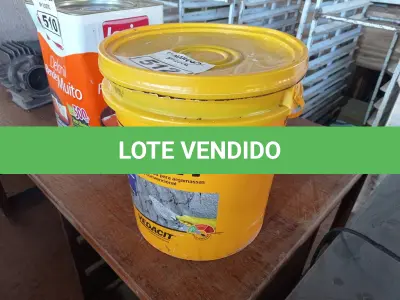 LOTE 512 - 01 BALDE DE VEDACIT, ADITIVO IMPERMEABILIZANTE PARA CONCRETOS E ARGAMASSAS. (NO ESTADO) ATENÇÃO! FAZER A VISITAÇÃO ANTES DE ARREMATAR, NÃO SABEMOS SE FUNCIONA. LEILÃO NÃO TEM GARANTIA E NEM DEVOLUÇÃO, SUJEITO A POSSÍVEIS AVARIAS VISÍVEIS/OCULTAS E/OU AUSÊNCIA DE COMPONENTES.