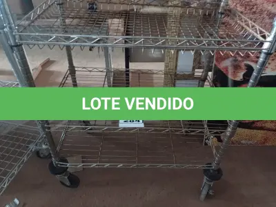 LOTE 284 - 01 CARRINHO PARA TRANSPORTE DE ALIMENTOS. (NO ESTADO) ATENÇÃO! FAZER A VISITAÇÃO ANTES DE ARREMATAR, NÃO SABEMOS SE FUNCIONA. LEILÃO NÃO TEM GARANTIA E NEM DEVOLUÇÃO, SUJEITO A POSSÍVEIS AVARIAS VISÍVEIS/OCULTAS E/OU AUSÊNCIA DE COMPONENTES.