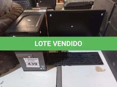 LOTE 439 - 01 CPU’S, 01 MONITOR E 01 TECLADO. (NO ESTADO) ATENÇÃO! FAZER A VISITAÇÃO ANTES DE ARREMATAR, NÃO SABEMOS SE FUNCIONA. LEILÃO NÃO TEM GARANTIA E NEM DEVOLUÇÃO, SUJEITO A POSSÍVEIS AVARIAS VISÍVEIS/OCULTAS E/OU AUSÊNCIA DE COMPONENTES.