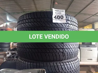 LOTE 400 - 04 PNEUS REMOLD 185/70/14. (NO ESTADO) ATENÇÃO! FAZER A VISITAÇÃO ANTES DE ARREMATAR, NÃO SABEMOS SE FUNCIONA. LEILÃO NÃO TEM GARANTIA E NEM DEVOLUÇÃO, SUJEITO A POSSÍVEIS AVARIAS VISÍVEIS/OCULTAS E/OU AUSÊNCIA DE COMPONENTES.