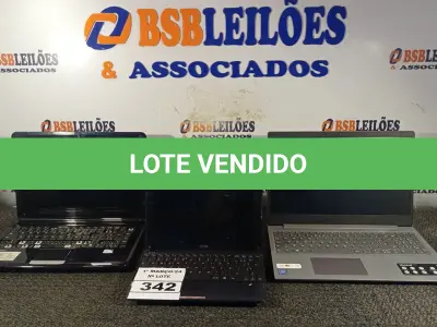 LOTE 342 - 03 NOTEBOOK’S MARCAS E MODELOS DIVERSOS PARA RETIRADA DE PEÇAS. (NO ESTADO) ATENÇÃO! FAZER A VISITAÇÃO ANTES DE ARREMATAR, NÃO SABEMOS SE FUNCIONA. LEILÃO NÃO TEM GARANTIA E NEM DEVOLUÇÃO, SUJEITO A POSSÍVEIS AVARIAS VISÍVEIS/OCULTAS E/OU AUSÊNCIA DE COMPONENTES.