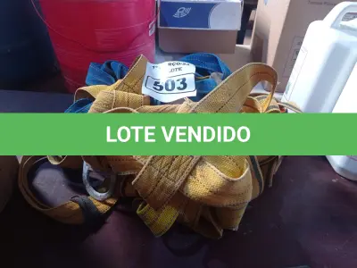 LOTE 503 - 05 CINTAS DE SEGURANÇA. (NO ESTADO) ATENÇÃO! FAZER A VISITAÇÃO ANTES DE ARREMATAR, NÃO SABEMOS SE FUNCIONA. LEILÃO NÃO TEM GARANTIA E NEM DEVOLUÇÃO, SUJEITO A POSSÍVEIS AVARIAS VISÍVEIS/OCULTAS E/OU AUSÊNCIA DE COMPONENTES.