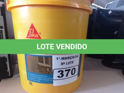 LOTE 370 - 01 BALDE DE SIKANOL ALVENARIA, ADITIVO PLASTIFICANTE PARA ARGAMASSA DE ASSENTAMENTO E REBOCO 18L. (NO ESTADO) ATENÇÃO! FAZER A VISITAÇÃO ANTES DE ARREMATAR, NÃO SABEMOS SE FUNCIONA. LEILÃO NÃO TEM GARANTIA E NEM DEVOLUÇÃO, SUJEITO A POSSÍVEIS AVARIAS VISÍVEIS/OCULTAS E/OU AUSÊNCIA DE COMPONENTES.
