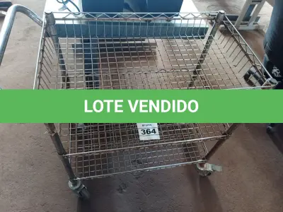 LOTE 364 - 01 CARRINHO PARA TRANSPORTE DE ALIMENTOS. (NO ESTADO) ATENÇÃO! FAZER A VISITAÇÃO ANTES DE ARREMATAR, NÃO SABEMOS SE FUNCIONA. LEILÃO NÃO TEM GARANTIA E NEM DEVOLUÇÃO, SUJEITO A POSSÍVEIS AVARIAS VISÍVEIS/OCULTAS E/OU AUSÊNCIA DE COMPONENTES.