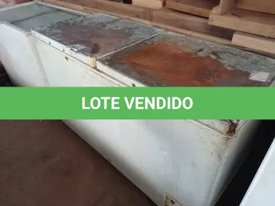 LOTE 265 - 01 FREEZER HORIZONTAL 02 TAMPAS 220V. (NO ESTADO) ATENÇÃO! FAZER A VISITAÇÃO ANTES DE ARREMATAR, NÃO SABEMOS SE FUNCIONA. LEILÃO NÃO TEM GARANTIA E NEM DEVOLUÇÃO, SUJEITO A POSSÍVEIS AVARIAS VISÍVEIS/OCULTAS E/OU AUSÊNCIA DE COMPONENTES.
