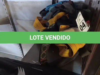 LOTE 104 - 05 CINTOS DE SEGURANÇA NO TRABALHO. (NO ESTADO) ATENÇÃO! FAZER A VISITAÇÃO ANTES DE ARREMATAR, NÃO SABEMOS SE FUNCIONA. LEILÃO NÃO TEM GARANTIA E NEM DEVOLUÇÃO, SUJEITO A POSSÍVEIS AVARIAS VISÍVEIS/OCULTAS E/OU AUSÊNCIA DE COMPONENTES.