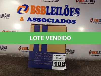 LOTE 108 - 01 MOTOR DE PORTÃO ROSSI NANO36. (NO ESTADO) ATENÇÃO! FAZER A VISITAÇÃO ANTES DE ARREMATAR, NÃO SABEMOS SE FUNCIONA. LEILÃO NÃO TEM GARANTIA E NEM DEVOLUÇÃO, SUJEITO A POSSÍVEIS AVARIAS VISÍVEIS/OCULTAS E/OU AUSÊNCIA DE COMPONENTES.
