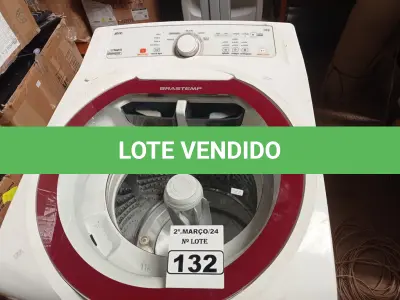 LOTE 132 - 01 LAVADORA DE ROUPAS MARCA BRASTEMP 11KG 220V. (NO ESTADO) ATENÇÃO! FAZER A VISITAÇÃO ANTES DE ARREMATAR, NÃO SABEMOS SE FUNCIONA. LEILÃO NÃO TEM GARANTIA E NEM DEVOLUÇÃO, SUJEITO A POSSÍVEIS AVARIAS VISÍVEIS/OCULTAS E/OU AUSÊNCIA DE COMPONENTES.
