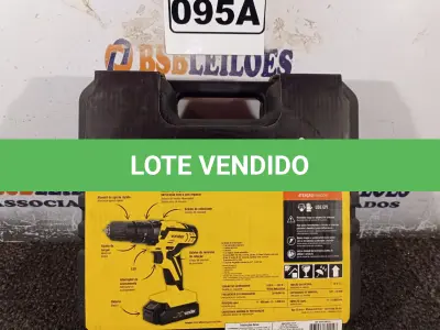 LOTE 095 - 01 KIT PARAFUSADEIRA/FURADEIRA COM IMPACTO A BATERIA, MODELO PFV 0121 BIVOLT 12V, 3/8-10MM MARCA VONDER. (NOVO) (NO ESTADO) ATENÇÃO! FAZER A VISITAÇÃO ANTES DE ARREMATAR, NÃO SABEMOS SE FUNCIONA. LEILÃO NÃO TEM GARANTIA E NEM DEVOLUÇÃO, SUJEITO A POSSÍVEIS AVARIAS VISÍVEIS/OCULTAS E/OU AUSÊNCIA DE COMPONENTES.
